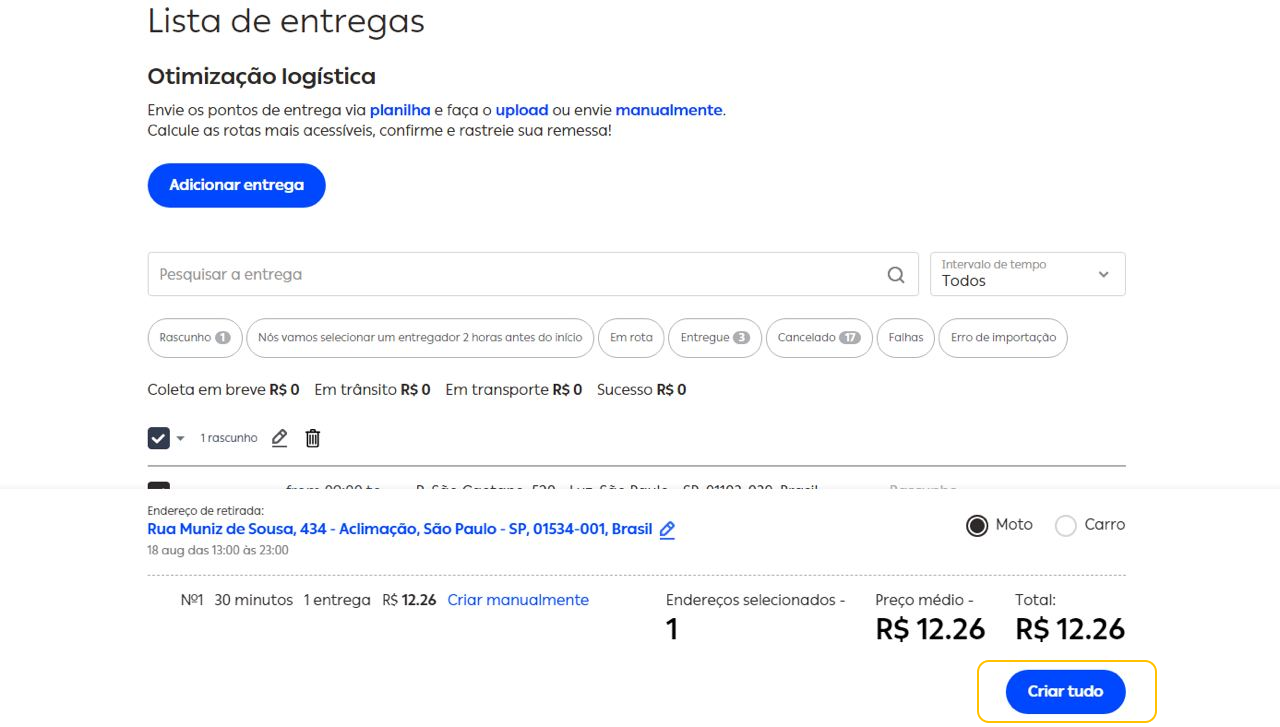 lista de entregas - borzo app for e-commerce screenshot - borzo Mexico