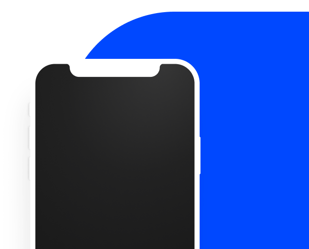 smartphone on blue background - borzo