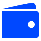 cash on delivery luggage courier delivery - wallet blue vector image - borzo India