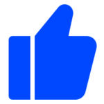 Walking couriers - thumb up blue png icon - borzo delivery India