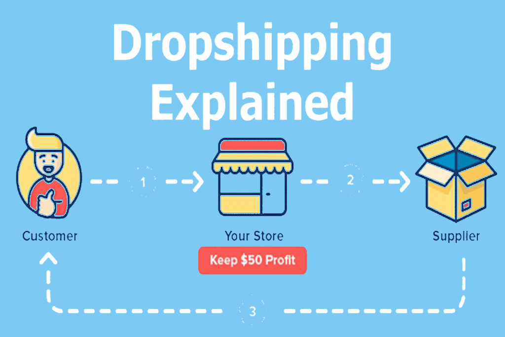 top ecommerce trends - dropshipping scheme illustration - borzo delivery India