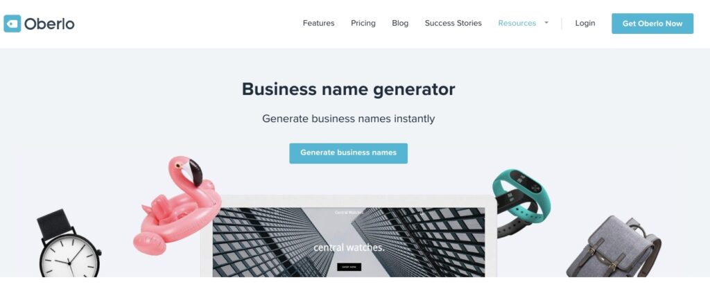 business name tips and suggestions for start-up - Oberlo business name generator website - borzo delivery