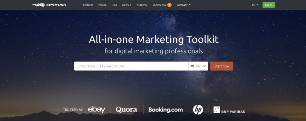 seo for ecommerce websites - semrush marketing toolkit - borzo delivery
