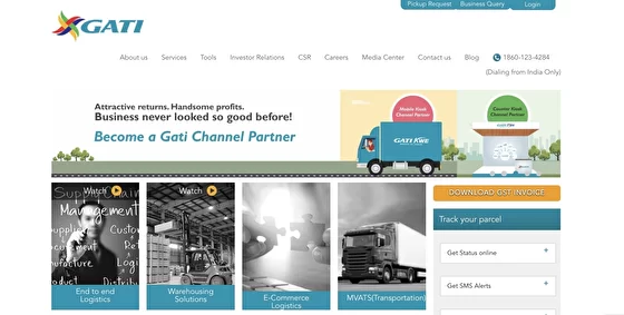 best courier service - Gati website - borzo delivery India