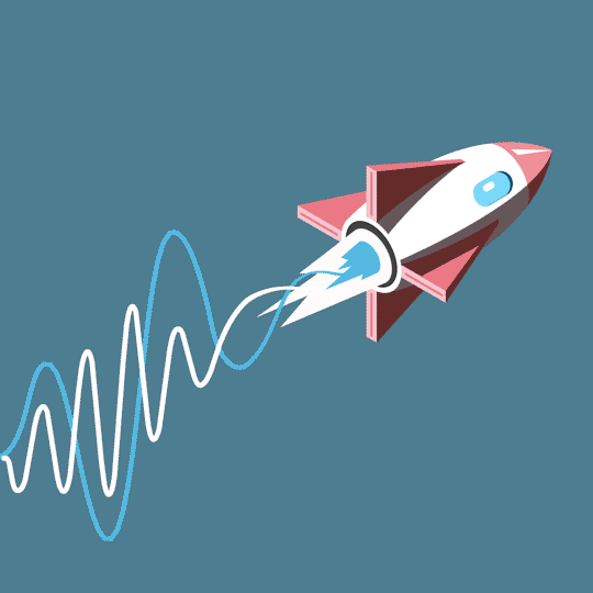 best low cost business ideas - rocket surging through space gif illustration - borzo delivery India