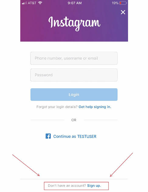how to use Instagram for business - sign in to Instagram screenshot - borzo delivery