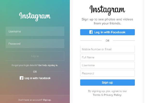 how to use Instagram for business - sign in or log in to Instagram screenshot - borzo delivery