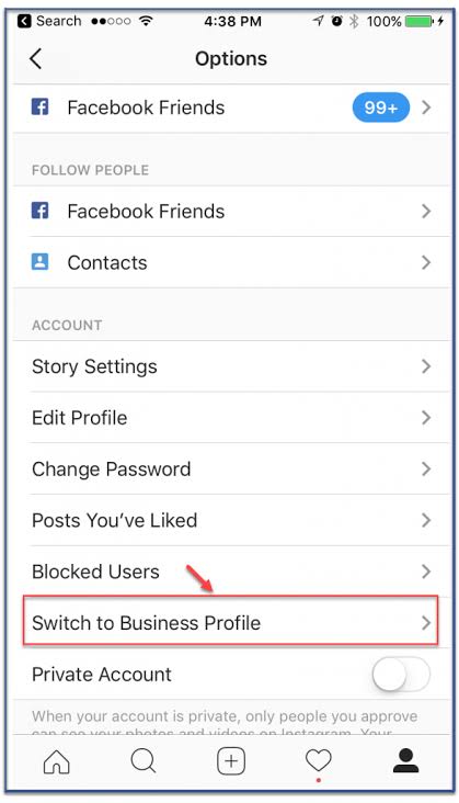 how to use Instagram for business - switch to business profile Instagram screenshot - borzo delivery