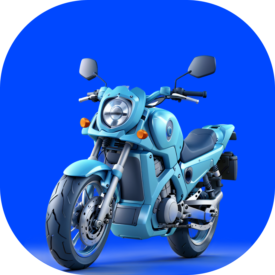 delivery in Borivali - blue courier motorcycle - Borzo India