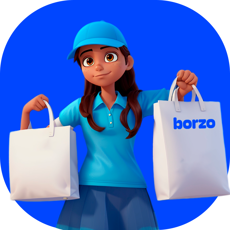 Fort urgent delivery - girl holding a paper bag - Borzo India