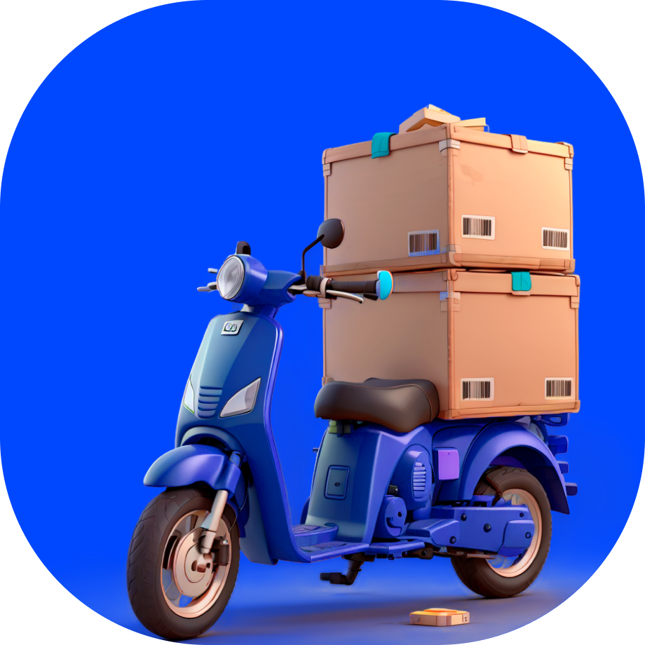 blue motorcycle for delivery - book delivery online - Borzo Zirakpur