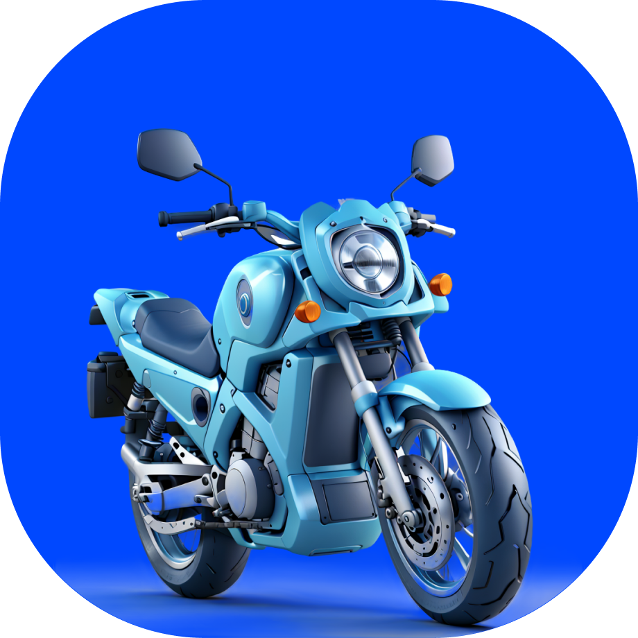 Wagholi courier service - blue motorbike - Borzo India