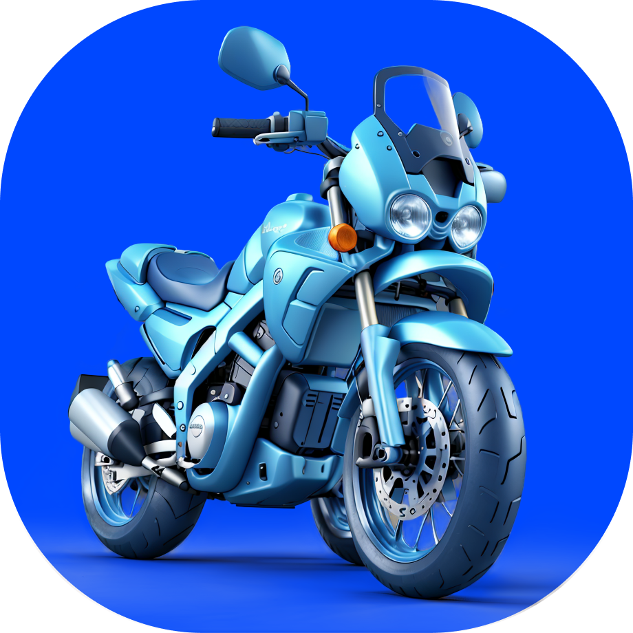 Bike delivery in India - blue bike png - Borzo delivery