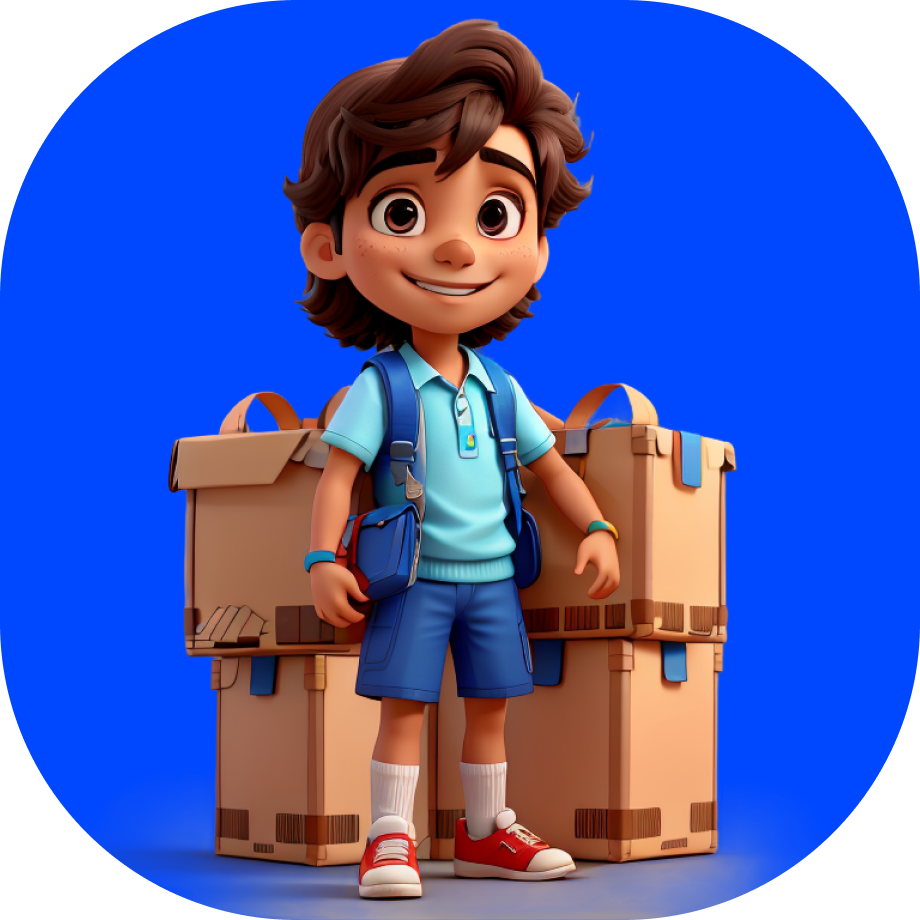 cheap and fast courier service in India - courier in blue clothes against the boxes - Borzo