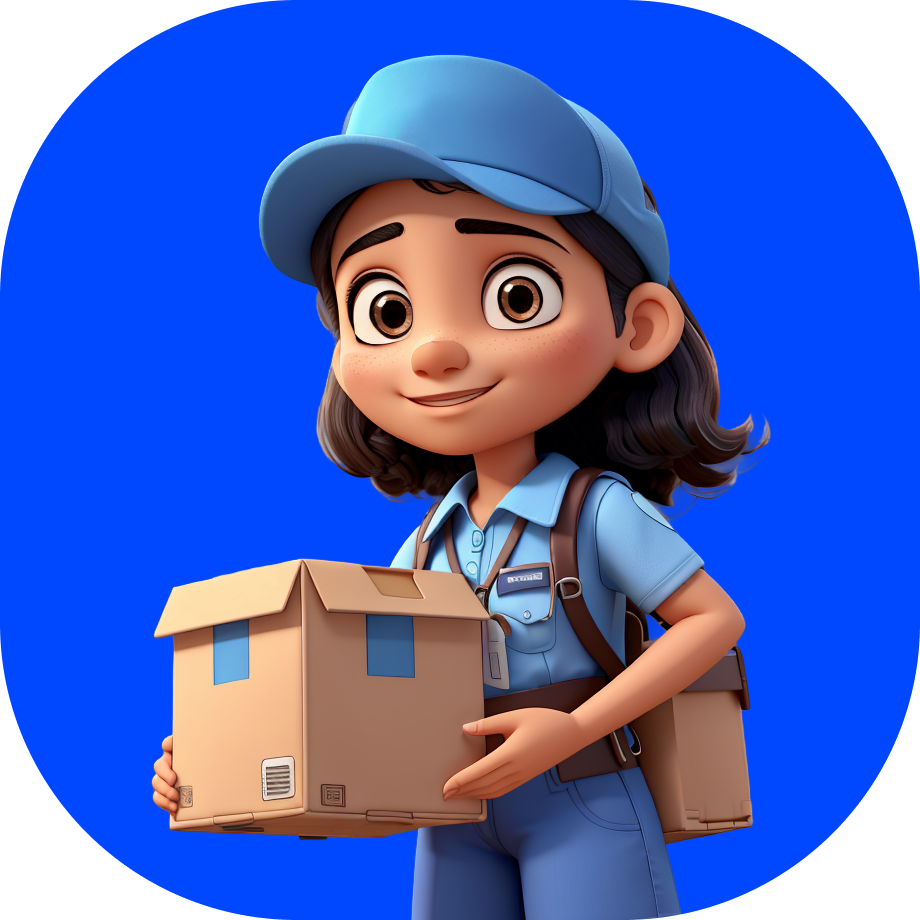 Courier Service in Bhiwandi - courier Indian girl holding a parcel - Borzo India